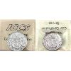 Image 2 : 50-cent 1947 Curved Right 7 MS63 & 1947 Straight 7 MS62 ICCS. 2pcs.