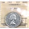 Image 1 : 50-cent 1953 LD NSF ICCS MS63