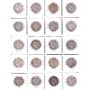 Image 2 : 50-cent 1947 Group Lot of Straight '7' Mid Grade Semi-Key Date Coins. 20pcs.