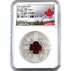 Image 1 : 2019 $20 Lest We Forget Murano Glass Poppy Fine Silver NGC PF70 UC