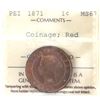 Prince Edward Island 1-cent 1871 Coinage ICCS MS67 Red. Tied for highest known! Superior eye appeal!