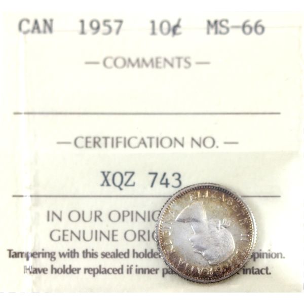 10-cent 1957 ICCS MS66