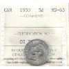 Image 1 : 5-cent 1950 ICCS MS65