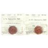 Image 1 : 1-cent 1949 A To Denticle & A Off Denticle MS64 Red. 2pcs.