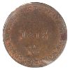 Image 2 : BR-724, CH-UC-6A8 1816 Upper Canada Brock Token in AU-UNC