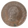 Image 2 : BR-958, CH-LC-47B1 1812 One Penny Token AU-UNC. Lustrous deep brown fields throughout