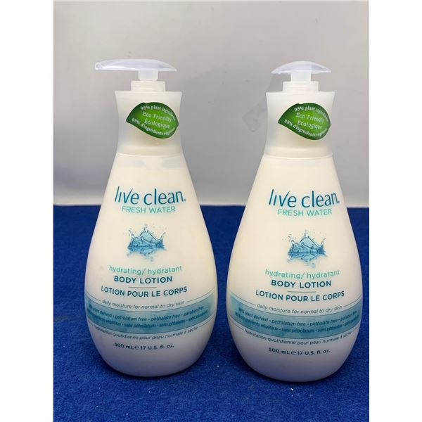 Live Clean Body Lotion (2 x 500ml)