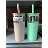 Image 1 : Lot of 2 Tumblers with straws