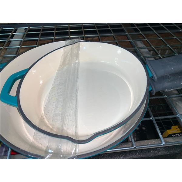 Tramontina Enameled Cast Iron Skillets, 2-piece