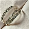 Image 2 : Silver Cubic Zirconia Marcasite Sets (~Size 7)(Ring is resizable for $40) (~length 0 inches), Sugges