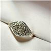 Image 3 : Silver Marcasite Ring (~Size 7.5)(Ring is resizable for $40), Suggested Retail Value $80