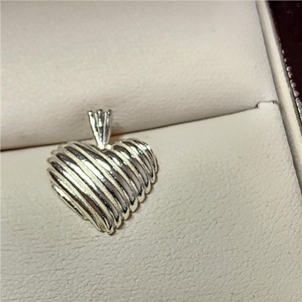 Silver Heart Shape Pendant, Suggested Retail Value $50