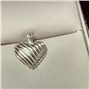 Image 1 : Silver Heart Shape Pendant, Suggested Retail Value $50