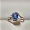 Image 1 : Silver Sapphire Ring (~Size 6)(Ring is resizable for $40), Suggested Retail Value $120