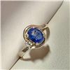 Image 2 : Silver Sapphire Ring (~Size 6)(Ring is resizable for $40), Suggested Retail Value $120