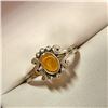 Image 3 : Silver Amber Ring (~Size 7)(Ring is resizable for $40) (~length 0 inches), Suggested Retail Value $8