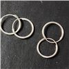Image 1 : Silver Hoops Earrings (~Size 0) (~length 0 inches), Suggested Retail Value $60
