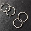 Image 2 : Silver Hoops Earrings (~Size 0) (~length 0 inches), Suggested Retail Value $60