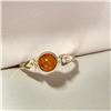 Image 1 : Silver Amber Ring (~Size 6)(Ring is resizable for $40) (~length 0 inches), Suggested Retail Value $5