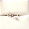 Image 1 : Silver Amethyst Cubic Zirconia Ring (~Size 7)(Ring is resizable for $40) (~length 0 inches), Suggest