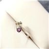 Image 2 : Silver Amethyst Cubic Zirconia Ring (~Size 7)(Ring is resizable for $40) (~length 0 inches), Suggest