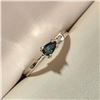 Image 3 : Silver Sapphire Cubic Zirconia Ring (~Size 6.75)(Ring is resizable for $40) (~length 0 inches), Sugg