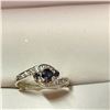Image 1 : Silver Sapphire Cubic Zirconia Ring (~Size 6)(Ring is resizable for $40) (~length 0 inches), Suggest