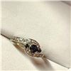 Image 2 : Silver Sapphire Cubic Zirconia Ring (~Size 6)(Ring is resizable for $40) (~length 0 inches), Suggest