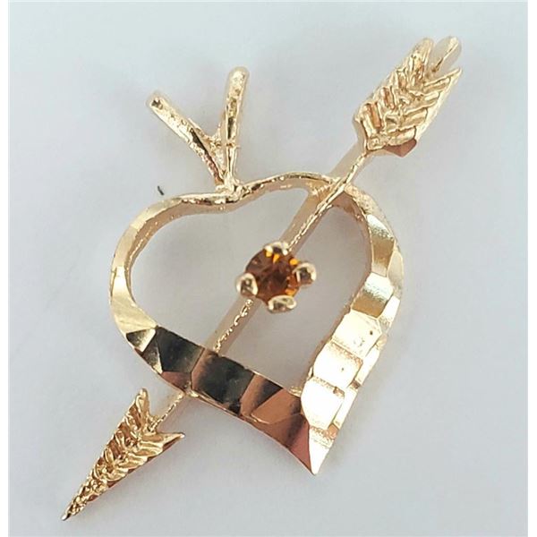 10K Rose Gold Genuine Gemstone Pendant (~weight 0.77g), Suggested Retail Value $500