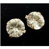 Image 1 : 14K Yellow Gold White Sapphire(0.8ct) Earrings, Made in Canada, Suggested Retail Value $400