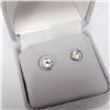 Image 3 : 14K Yellow Gold White Sapphire(0.8ct) Earrings, Made in Canada, Suggested Retail Value $400