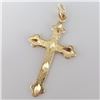Image 2 : 10K Yellow Gold 0.92G Cross Pendant, Suggested Retail Value $300