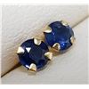 Image 1 : 10K Yellow Gold Sapphire(0.4ct) Earrings, Made in Canada, Suggested Retail Value $240