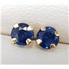 Image 2 : 10K Yellow Gold Sapphire(0.4ct) Earrings, Made in Canada, Suggested Retail Value $240