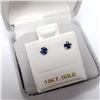 Image 4 : 10K Yellow Gold Sapphire(0.4ct) Earrings, Made in Canada, Suggested Retail Value $240