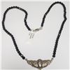 Image 1 : Silver Black Onyx 16" Necklace, Suggested Retail Value $240