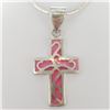 Image 1 : Silver Cross Crystal Necklace, Suggested Retail Value $60