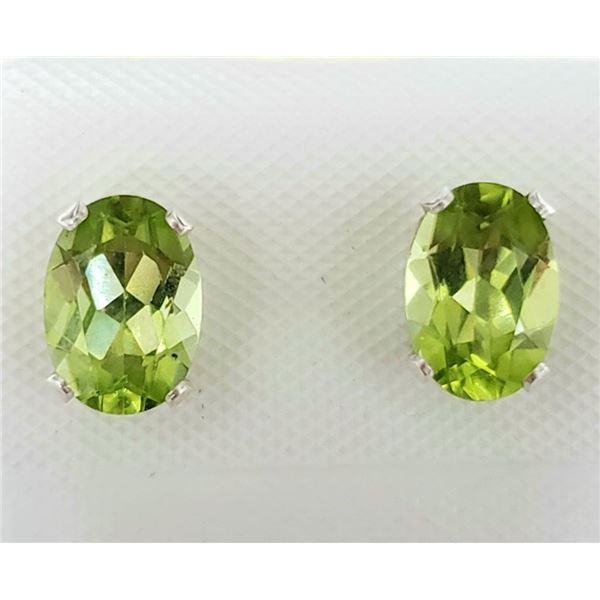 Silver Peridot(1.5ct) Earrings, Made in Canada, Suggested Retail Value $160