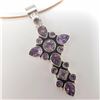 Image 1 : Silver Amethyst Cross Necklace, Suggested Retail Value $200