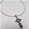 Image 3 : Silver Amethyst Cross Necklace, Suggested Retail Value $200