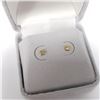 Image 3 : 14K Yellow Gold Natural Yellow Diamond Princess Cut(0.08ct) Earrings, Suggested Retail Value $800