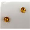 Image 1 : 10K Yellow Gold Citrine(0.5ct) Earrings (~Size 0) (~length 0 inches), Made in Canada, Suggested Reta
