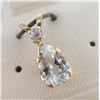 Image 1 : 10K Yellow Gold Aquamarine(0.55ct) Pendant (~Size 0), Made in Canada, Suggested Retail Value $200