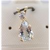 Image 2 : 10K Yellow Gold Aquamarine(0.55ct) Pendant (~Size 0), Made in Canada, Suggested Retail Value $200
