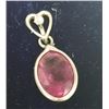 Image 1 : 14K White Gold Ruby Pendant (~Size 0), Made in Canada, Suggested Retail Value $400