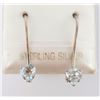 Image 2 : Silver Aquamarine(0.38ct) Earrings, Made in Canada, Suggested Retail Value $120