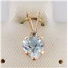 Image 2 : 10K Yellow Gold Aquamarine(0.55ct) Pendant (~Size 0) (~length 0 inches), Made in Canada, Suggested R