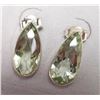 Image 1 : Silver Lemon Quartz Earrings (~Size 0) (~length 0 inches), Suggested Retail Value $160