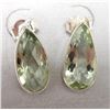 Image 2 : Silver Lemon Quartz Earrings (~Size 0) (~length 0 inches), Suggested Retail Value $160
