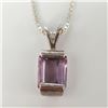 Image 1 : Silver Amethyst Necklace (~Size 0) (~length 0 inches), Suggested Retail Value $120